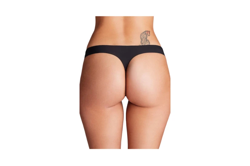 Under Armour Pure Stretch No Show Γυναικείο Εσώρουχο String Μαύρα 3 Τεμάχια