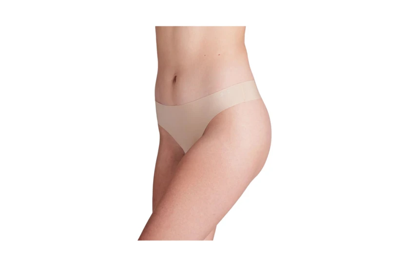Under Armour Pure Stretch No Show Γυναικείο Εσώρουχο String Μπεζ 3 Τεμάχια