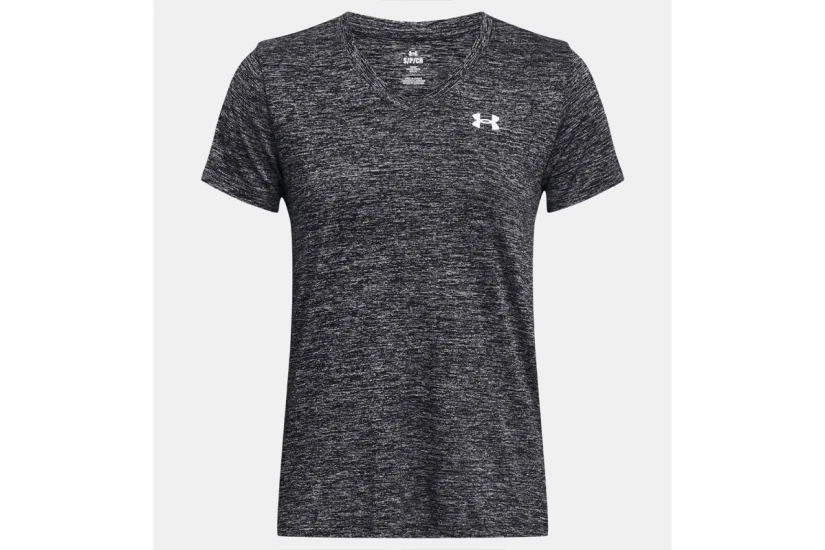 Under Armour Tech Twist V-Neck Κοντομάνικο Αθλητικό T-Shirt Μαύρο