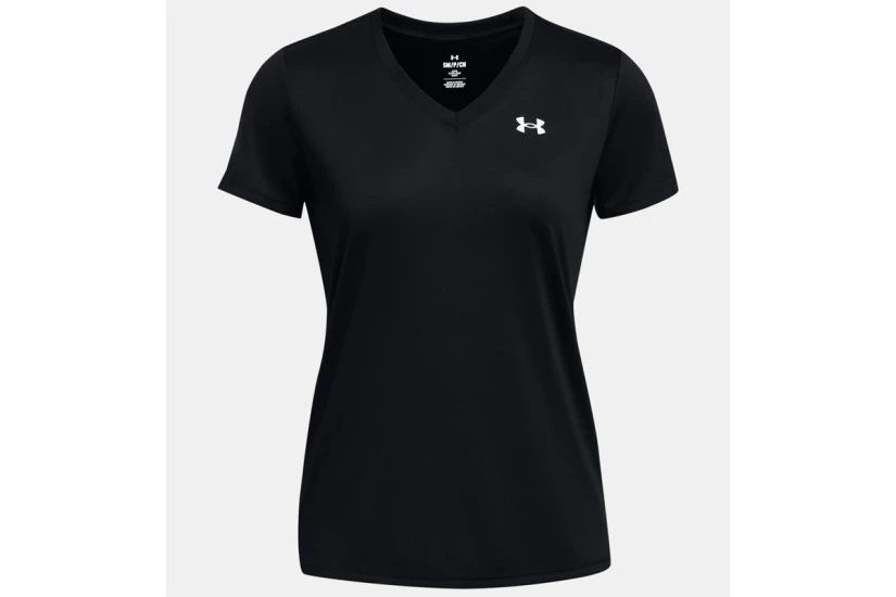 Under Armour Tech V-Neck Γυναικείο Κοντομάνικο T-Shirt Μαύρο