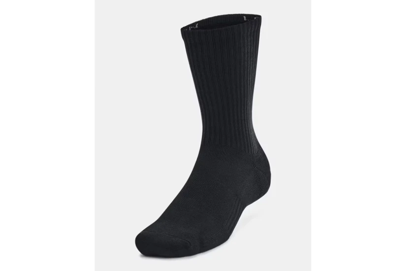 Under Armour Cotton Cushioned Unisex Ψηλές Κάλτσες Μαύρες 3 Ζευγάρια