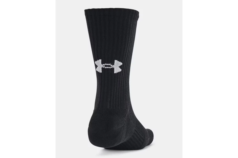 Under Armour Cotton Cushioned Unisex Ψηλές Κάλτσες Μαύρες 3 Ζευγάρια