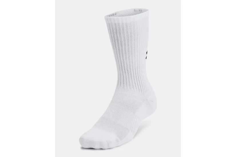 Under Armour Cotton Cushioned Unisex Ψηλές Κάλτσες Λευκές 3 Ζευγάρια