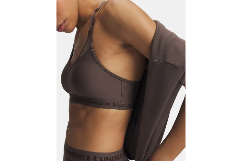 Under Armour Heatgear Crossback Low Γυναικείο Μπουστάκι Καφέ