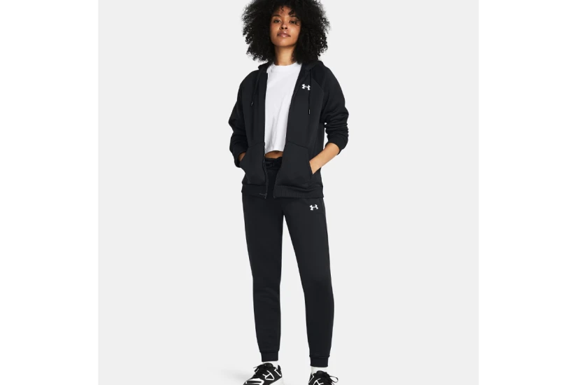 Under Armour Fleece Γυναικείο Παντελόνι Φόρμας Μαύρο