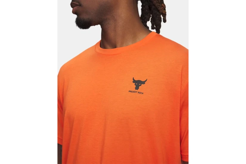 Under Armour Project Rock Branded Ανδρικό Κοντομάνικο T-Shirt Πορτοκαλί