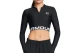 Under Armour Heatgear Rib Γυναικείο Μακρυμάνικο Crop Top Μαύρο