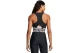 Under Armour Heatgear Rib Γυναικεία Αμάνικη Crop Top Μπλούζα Μαύρη