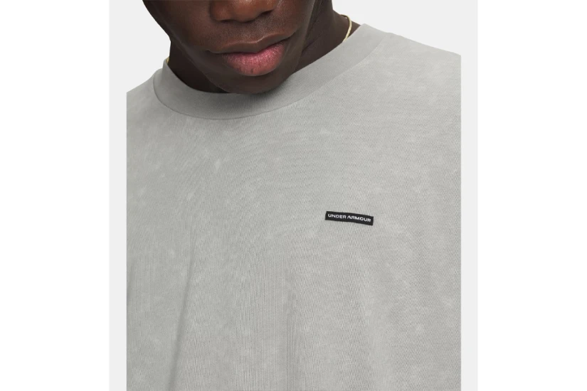 Under Armour Heavyweight Logo Wash Oversized Ανδρικό Κοντομάνικο T-Shirt Γκρι