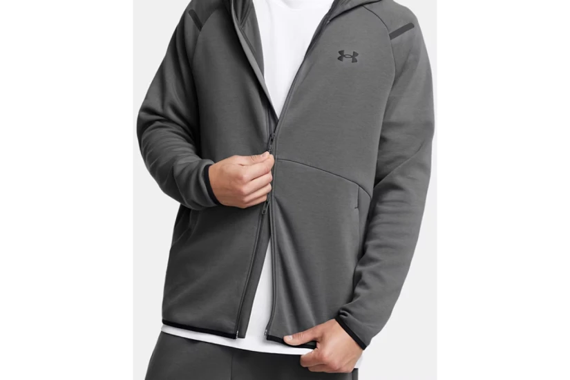 Under Armour Unstoppable Fleece Ανδρική Ζακέτα με Κουκούλα Γκρι Σκούρο