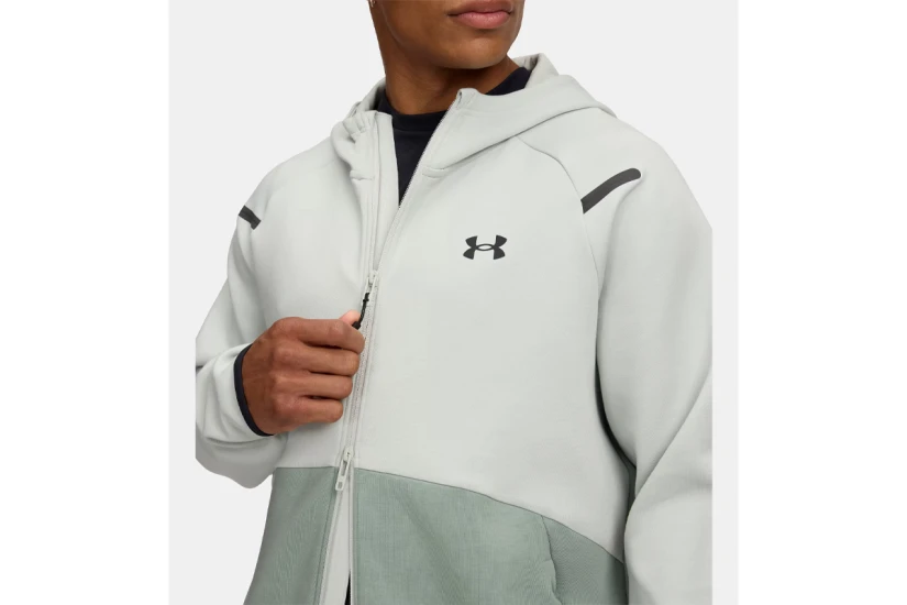 Under Armour Unstoppable Fleece Ανδρική Ζακέτα με Κουκούλα Λευκή