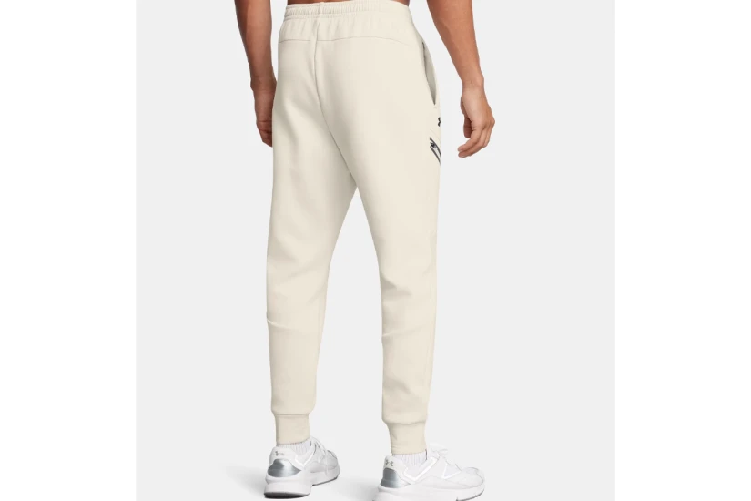 Under Armour Unstoppable Fleece Ανδρικό Παντελόνι Φόρμας Εκρού