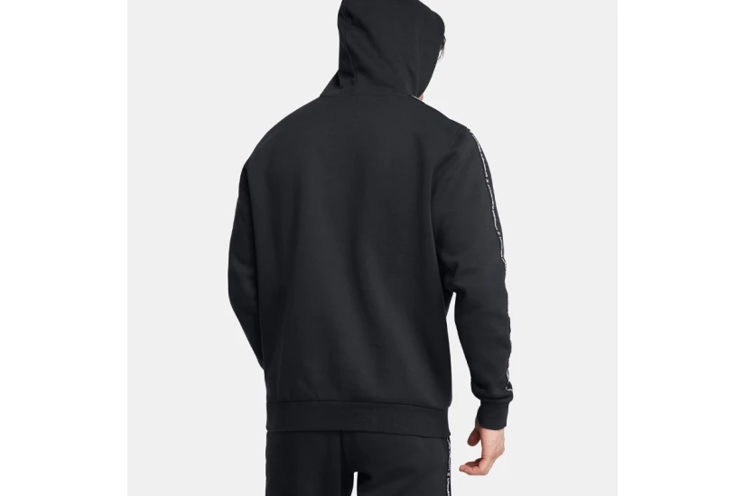 Under Armour Icon Fleece Taping Ανδρικό Φούτερ με Κουκούλα Μαύρο