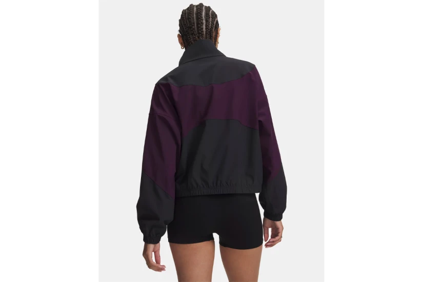 Under Armour Rival Woven Γυναικείο Ελαφρύ Μπουφάν Μαύρο, Μωβ, Λευκό