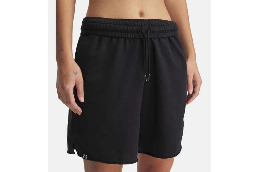 Under Armour Icon Terry Long Γυναικείο Αθλητικό Σορτς Μαύρο