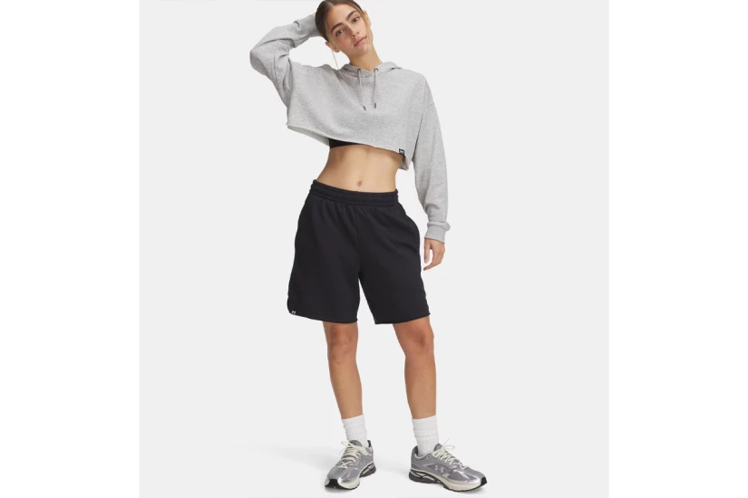 Under Armour Icon Terry Long Γυναικείο Αθλητικό Σορτς Μαύρο