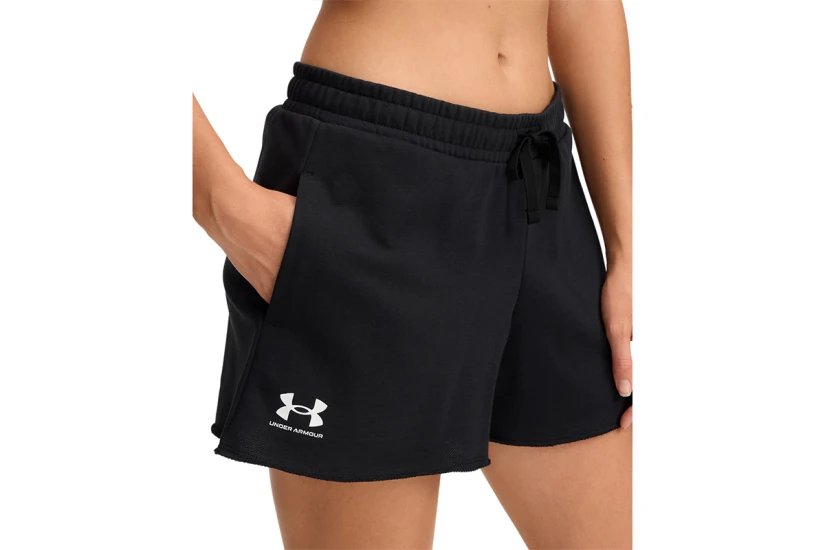 Under Armour Rival Terry Γυναικείο Σορτς Μαύρο