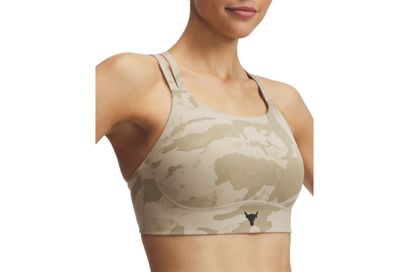 Under Armour Project Rock Γυναικείο Μπουστάκι Μπεζ