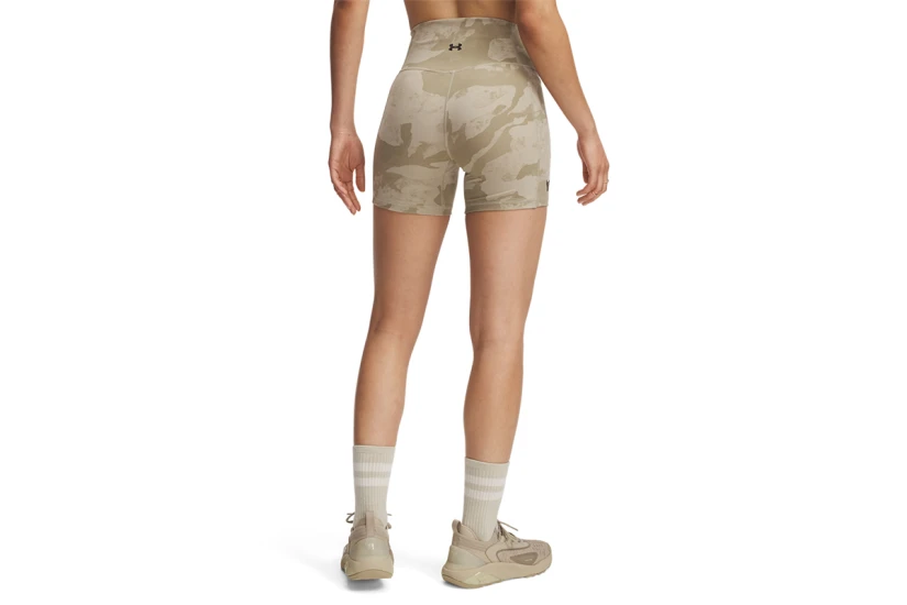 Under Armour Project Rock Middy Γυναικείο Κοντό Κολάν Μπεζ