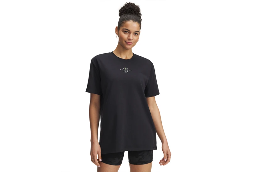 Under Armour Project Rock Campus Γυναικείο Κοντομάνικο T-Shirt Μαύρο