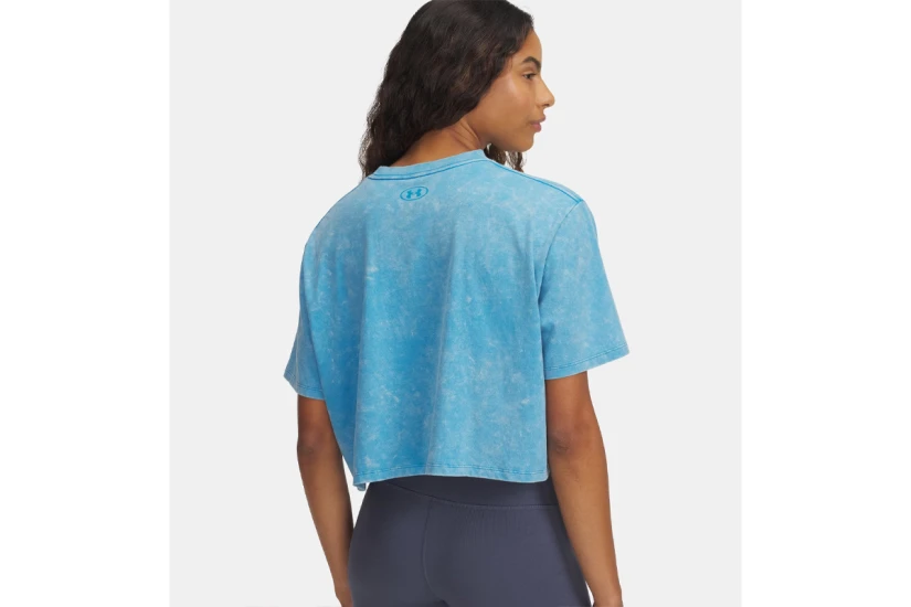 Under Armour Rival Wash Γυναικείο Κοντομάνικο Cropped T-Shirt Γαλάζιο