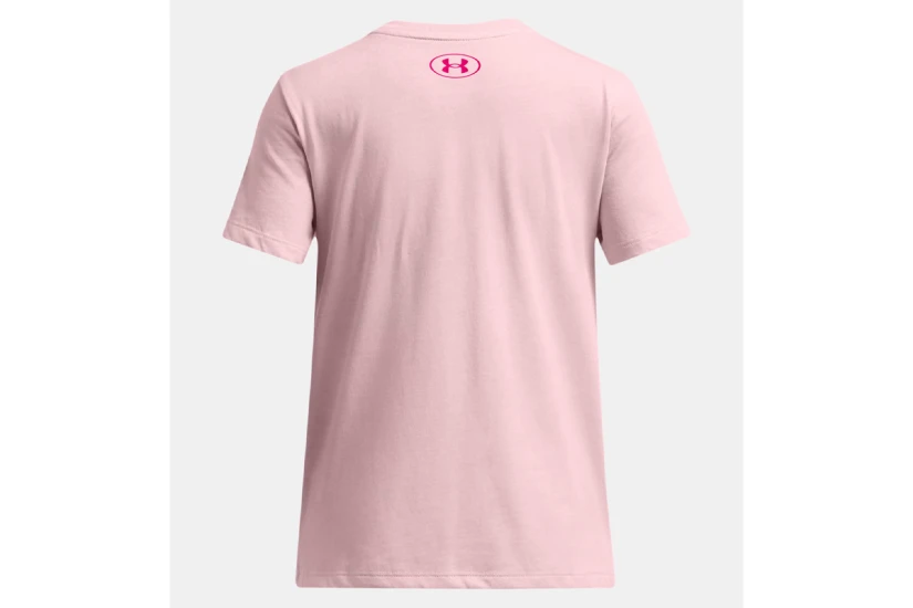 Under Armour Big Logo Ua Fill Παιδικό Κοντομάνικο T-Shirt Ροζ
