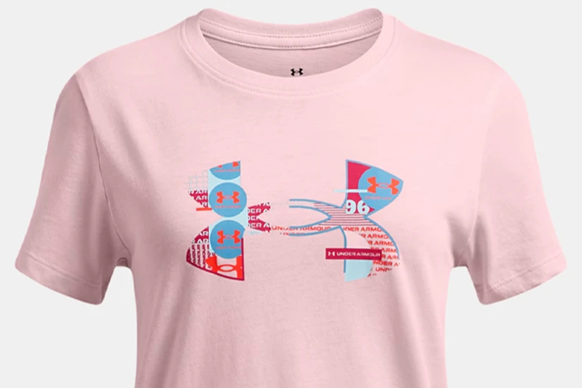 Under Armour Big Logo Ua Fill Παιδικό Κοντομάνικο T-Shirt Ροζ
