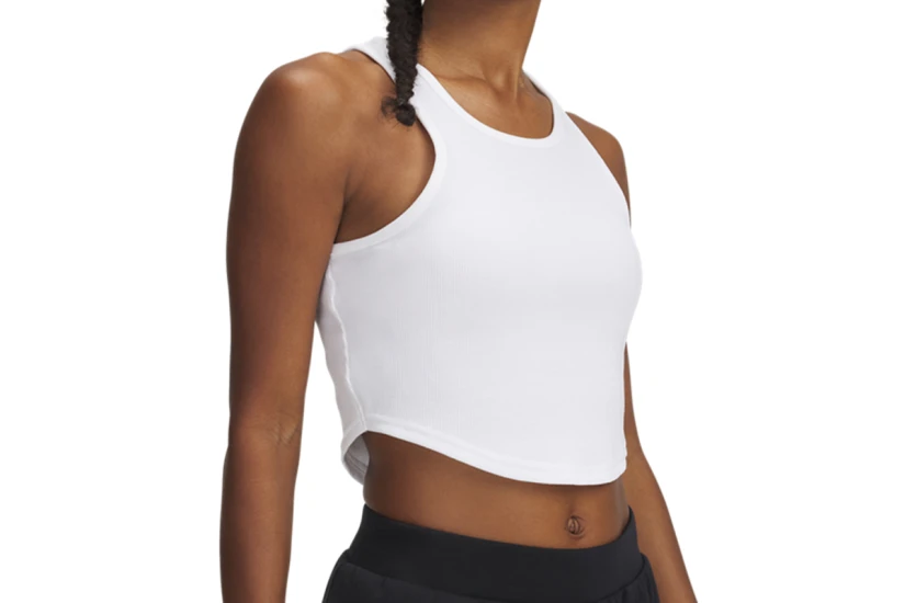 Under Armour Rival Γυναικείο Αμάνικο T-Shirt Λευκό
