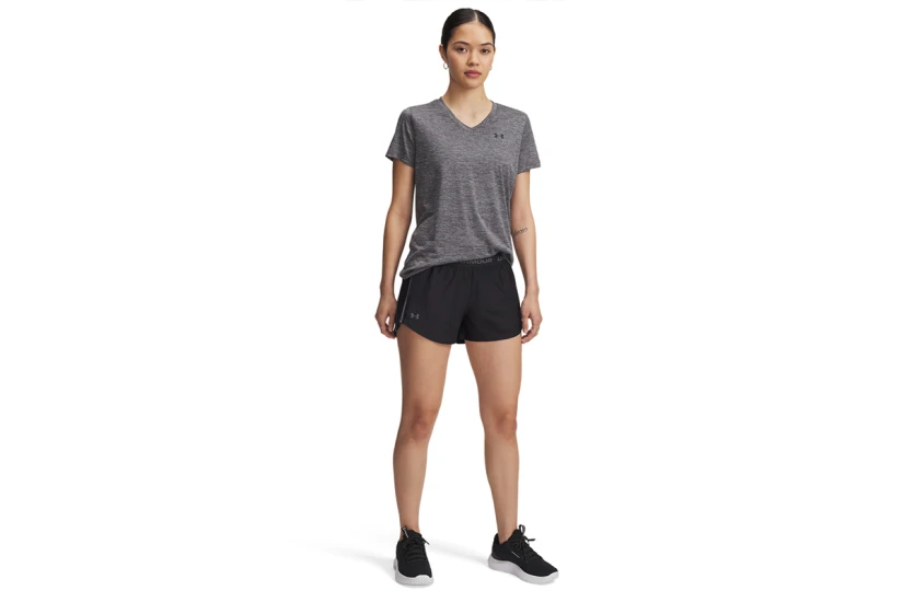 Under Armour Tech Play Up Γυναικείο Αθλητικό Σορτς Μαύρο