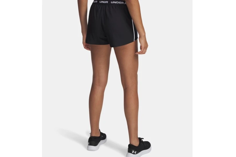 Under Armour Tech Play Up Γυναικείο Αθλητικό Σορτς Μαύρο, Λευκό