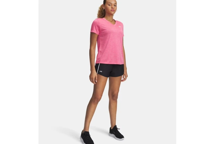 Under Armour Tech Play Up Γυναικείο Αθλητικό Σορτς Μαύρο, Λευκό