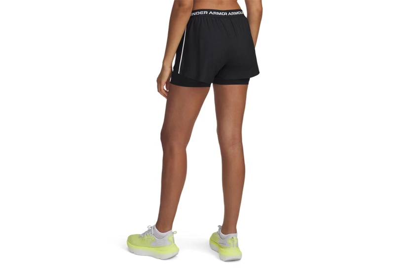 Under Armour Tech Play Up Γυναικείο Σορτς με Εσωτερικό Κολάν Μαύρο