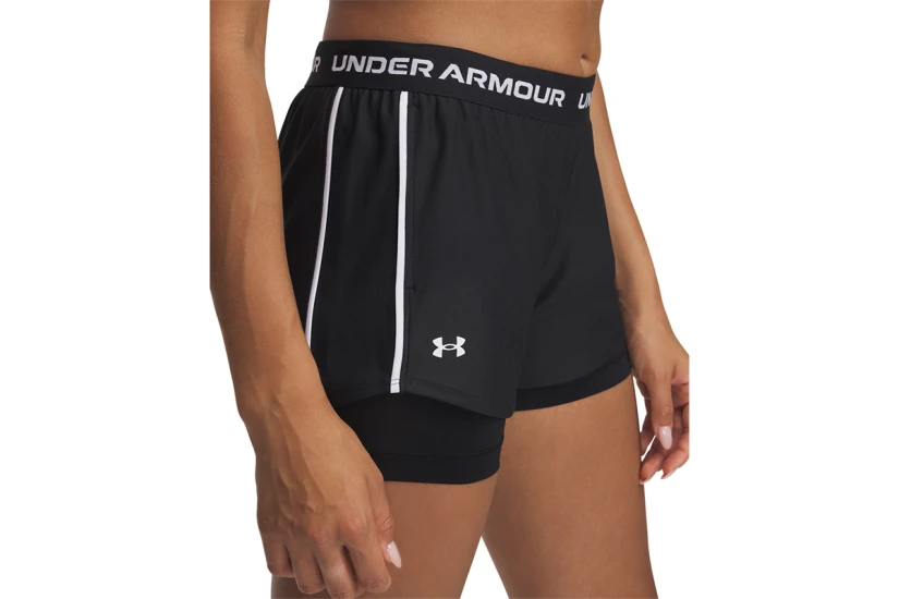 Under Armour Tech Play Up Γυναικείο Σορτς με Εσωτερικό Κολάν Μαύρο