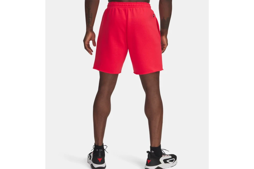 Under Armour Project Rock Icon Fleece Αθλητική Βερμούδα Καρπουζί