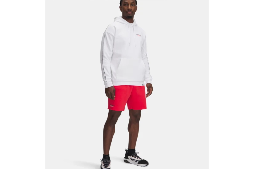 Under Armour Project Rock Icon Fleece Αθλητική Βερμούδα Καρπουζί