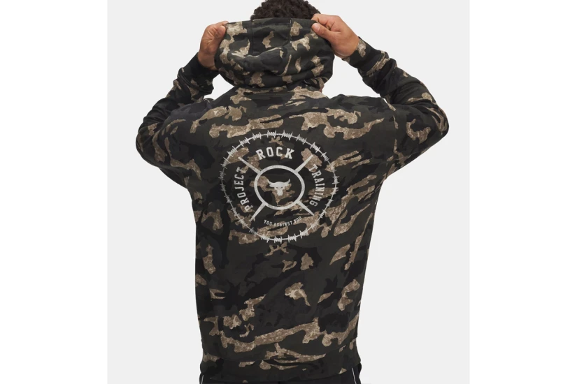 Under Armour Project Rock Terry Printed Ανδρικό Φούτερ με Κουκούλα