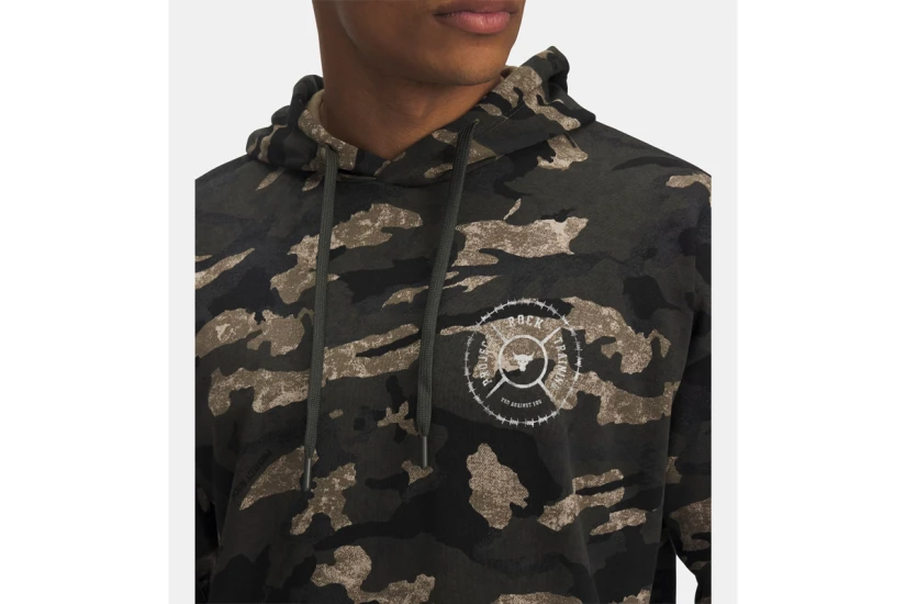 Under Armour Project Rock Terry Printed Ανδρικό Φούτερ με Κουκούλα