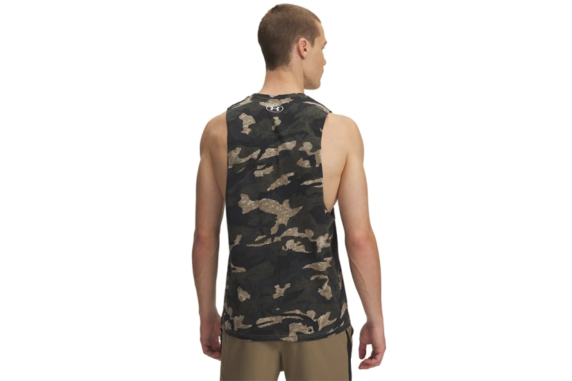 Under Armour Project Rock Camo Ανδρική Αμάνικη Μπλούζα Χακί, Μπεζ