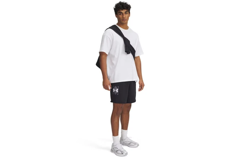 Under Armour Rival Terry Ανδρική Αθλητική Βερμούδα Μαύρη