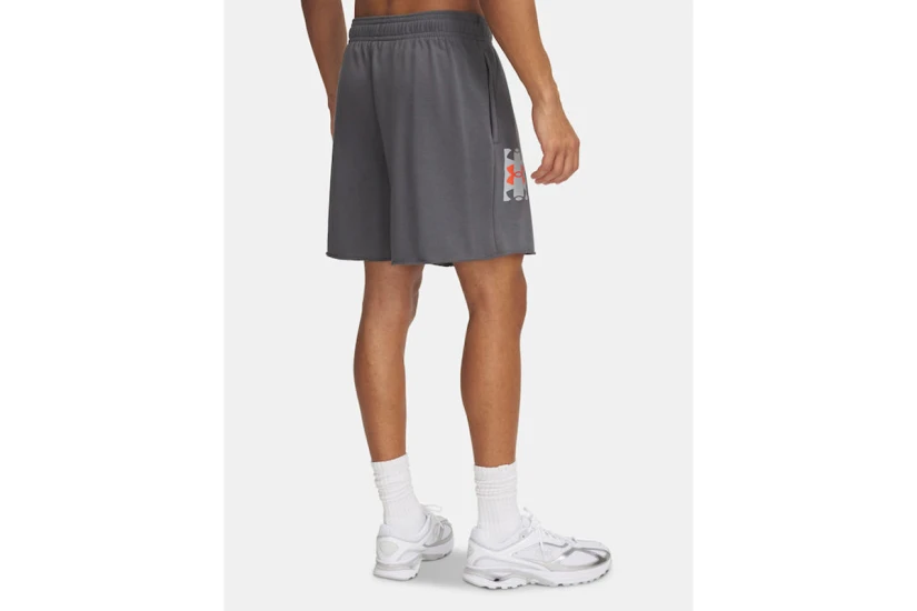 Under Armour Rival Terry Ανδρική Αθλητική Βερμούδα Γκρι