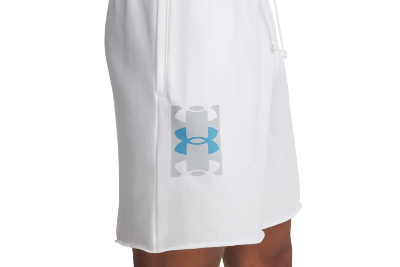 Under Armour Rival Terry Ανδρική Αθλητική Βερμούδα Λευκή