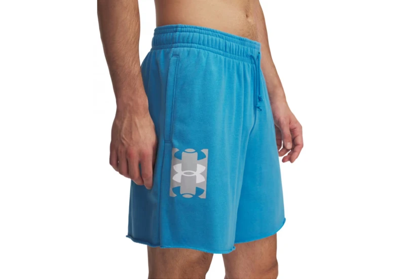 Under Armour Rival Terry Ανδρική Αθλητική Βερμούδα Μπλε
