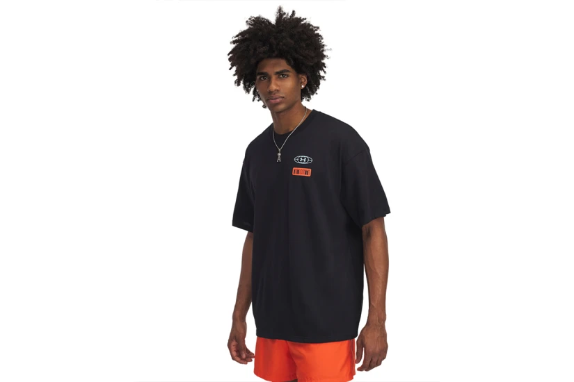Under Armour Heavyweight Mix Tape Hoops Κοντομάνικο T-Shirt Μαύρο