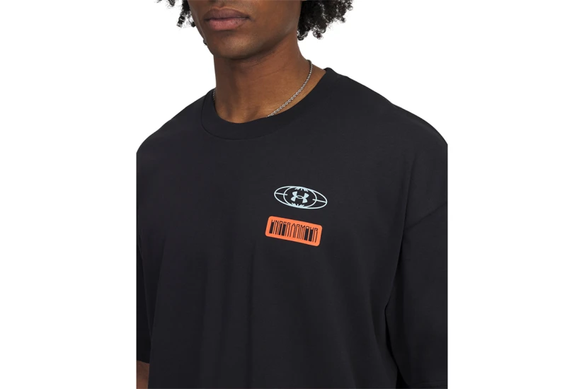 Under Armour Heavyweight Mix Tape Hoops Κοντομάνικο T-Shirt Μαύρο