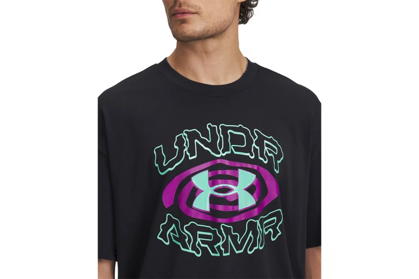 Under Armour Heavyweight Hoops Hoopnotic Κοντομάνικο T-Shirt Μαύρο