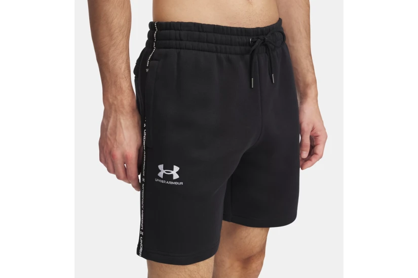 Under Armour Icon Fleece Taping Ανδρική Αθλητική Βερμούδα Μαύρη