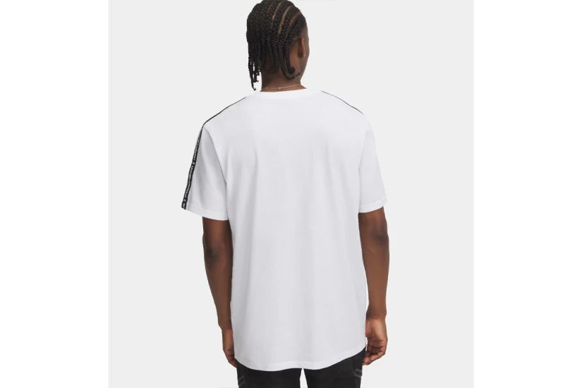 Under Armour Icon Heavyweight Taping Ανδρικό Κοντομάνικο T-Shirt Λευκό