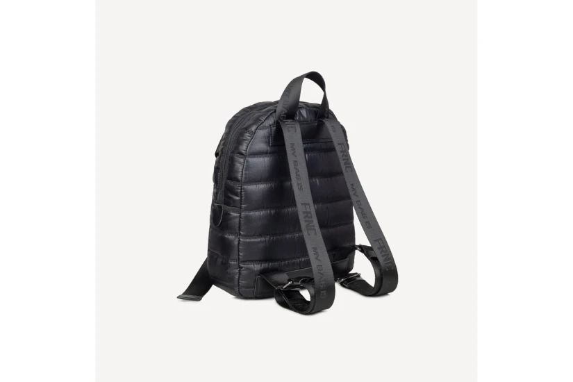 Frnc Large Soho Water-Repellent Satin Backpack (1468 BLK)