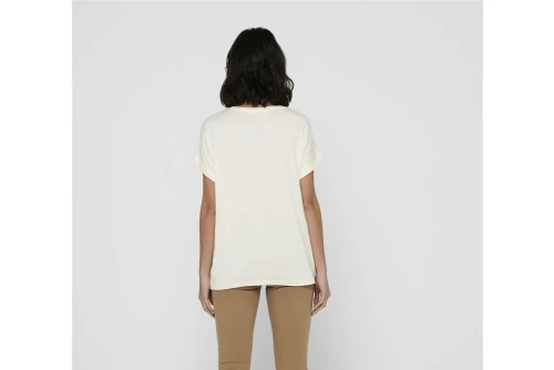 Only Onlmoster Ss O-Neck T-Shirt Γυναικείο (15106662 ANTIQUE WHITE)
