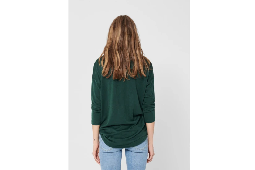 Only Onlelcos 4-5 Solid Top Jrs Μπλούζα Με Λαιμόκοψη (15124402 GREEN GABLES)